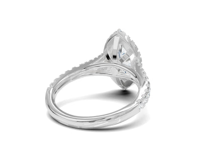 2.00Ct Marquise Split Shank Side Stone Engagement Ring