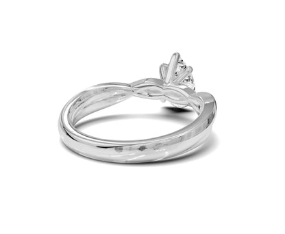 1.5 Ct Pear Diamond Twisted Shank Solitaire Engagement Ring