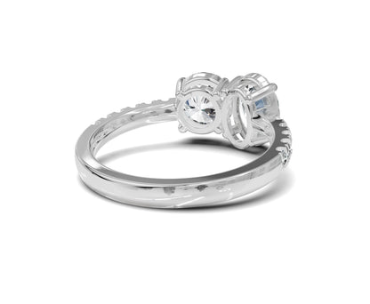 Oval & Round Cut Toi Et Moi Engagement Ring | 2.25ct Lab Grown