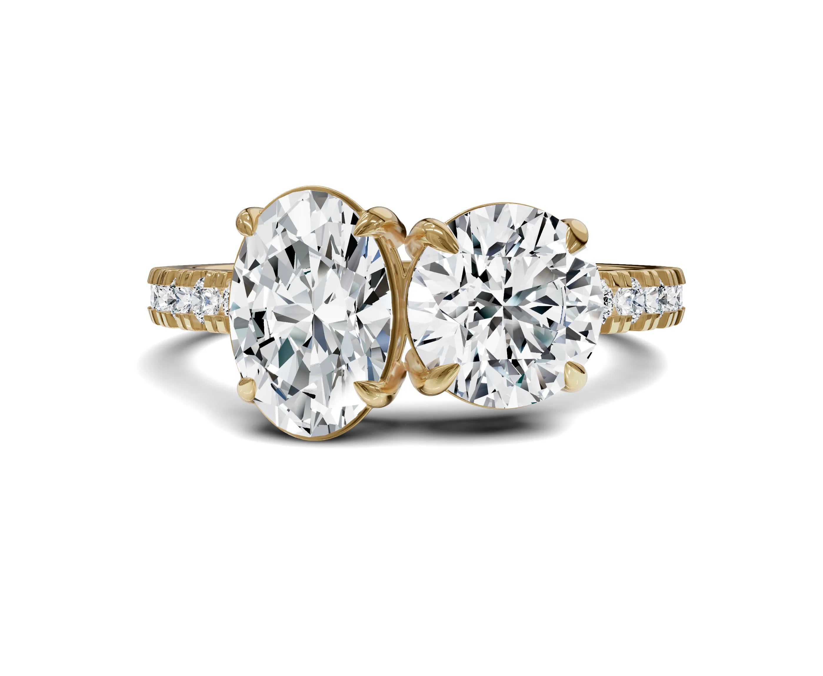 Oval & Round Cut Toi Et Moi Engagement Ring | 2.25ct Lab Grown