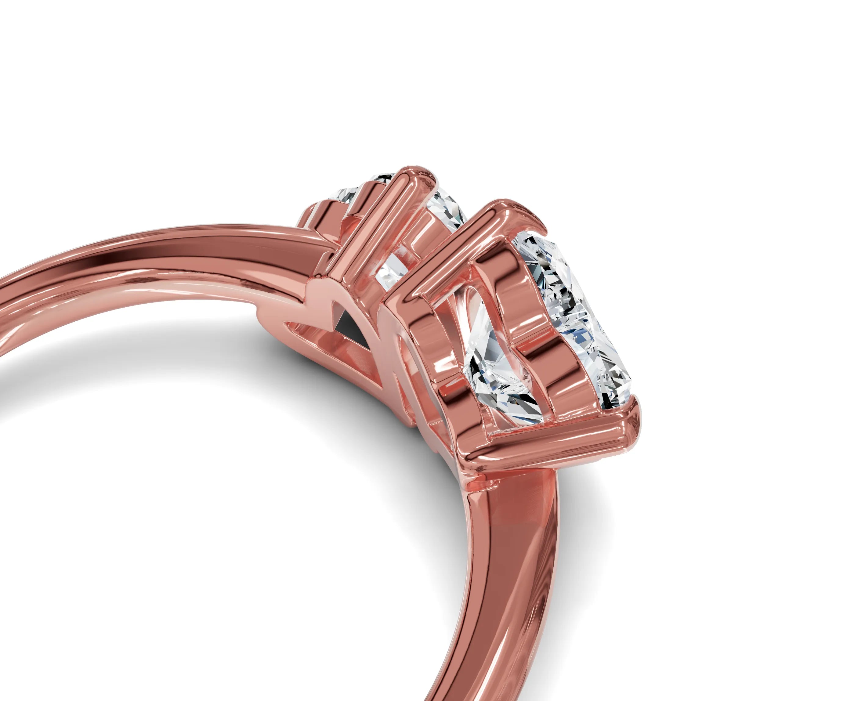 Heart Cut 2 Ct Toi Et Moi Engagement Ring
