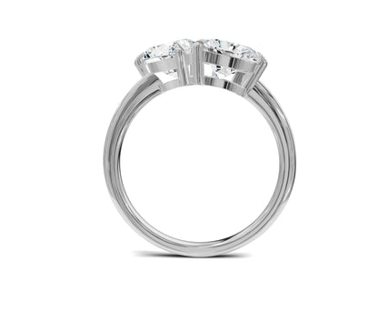 Heart Cut 2 Ct Toi Et Moi Engagement Ring