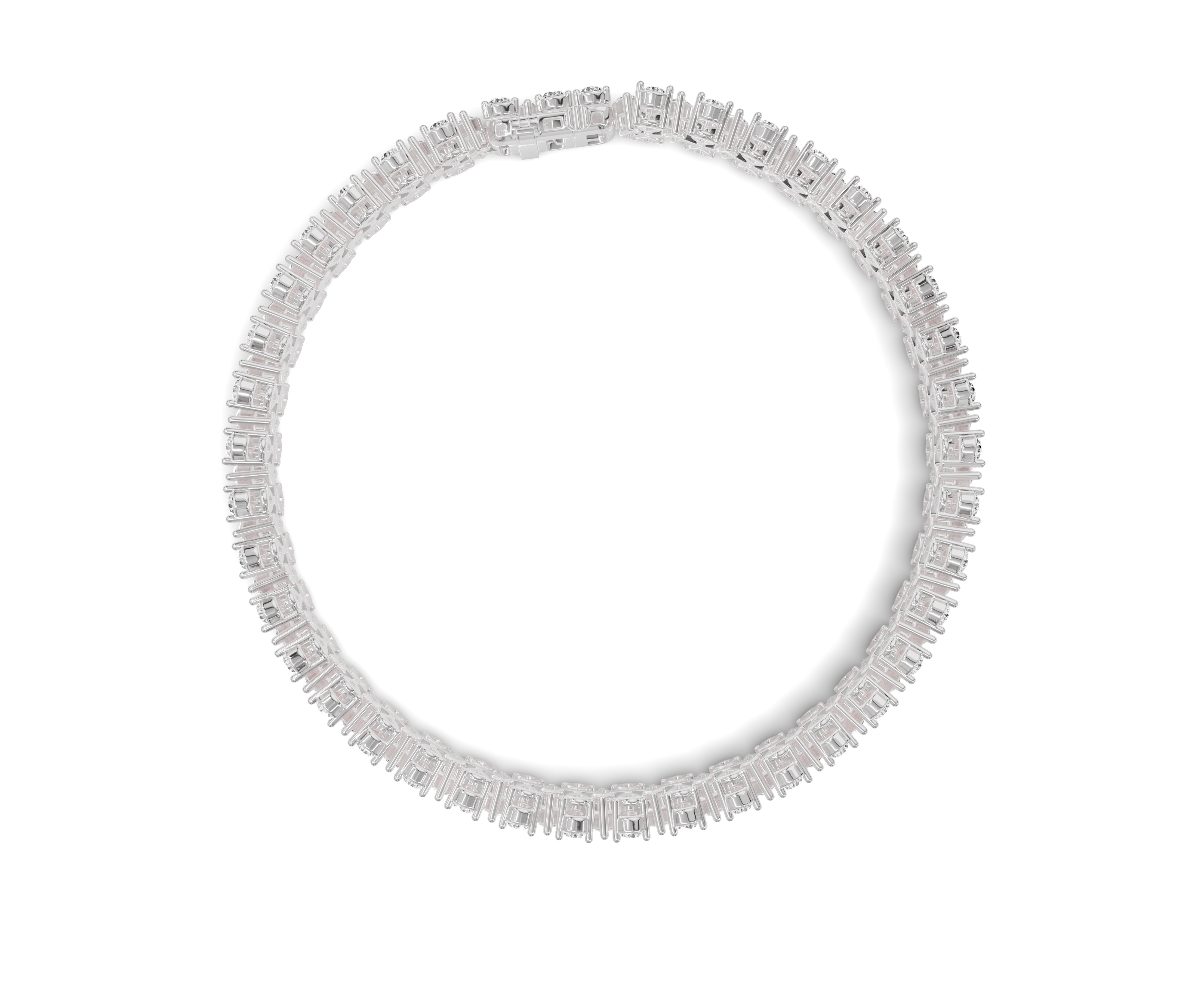 Blush Harmony Multi-Stone Lab-Grown Diamond Bracelet, #metal-type_14k-white-gold