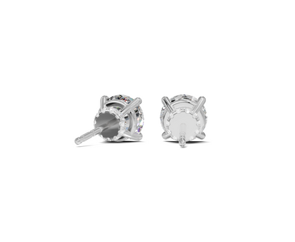 Diamond earrings white gold for women | Chicory Jewel