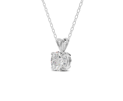 Classic Charm 1ct Round Diamond Pendant - Chicory Jewel
