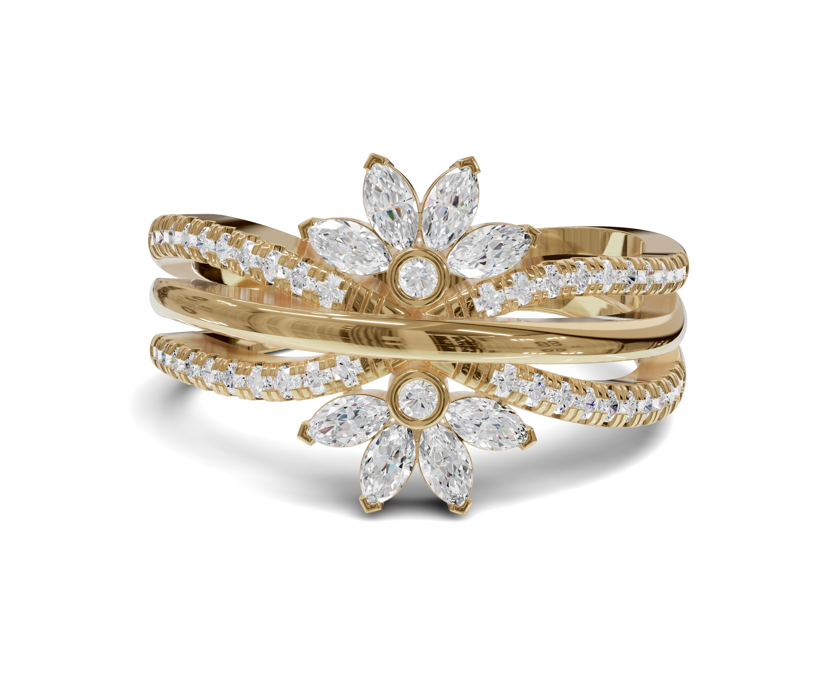 Elegant Flower Lab Grown Diamond Ring | 0.35ct - Chicory Jewel