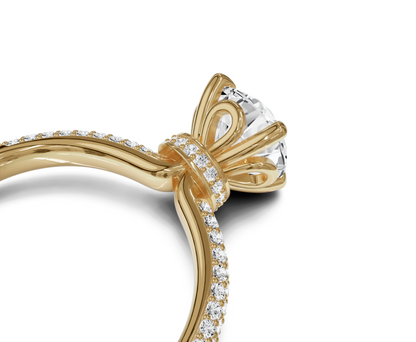 Side Stone Engagement Ring|1.25 Ct|Round Diamond - Chicory Jewel