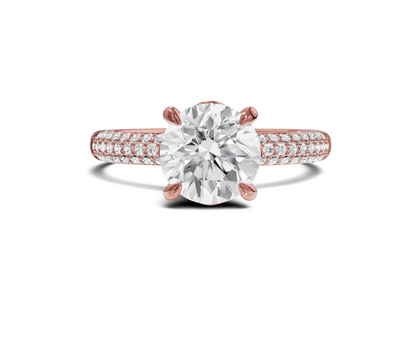 Side Stone Engagement Ring|1.25 Ct|Round Diamond - Chicory Jewel