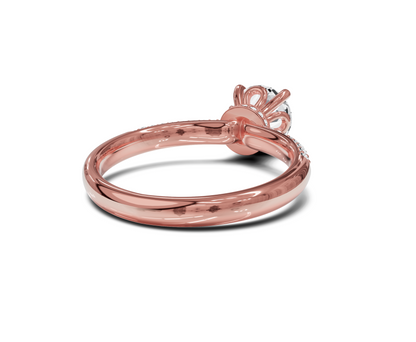 Side Stone Engagement Ring|1.25 Ct|Round Diamond - Chicory Jewel