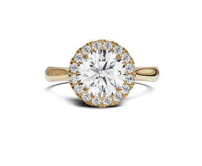 Perfect Engagement Ring Choice 1.30ct Round Halo Diamond Ring - Chicory Jewel