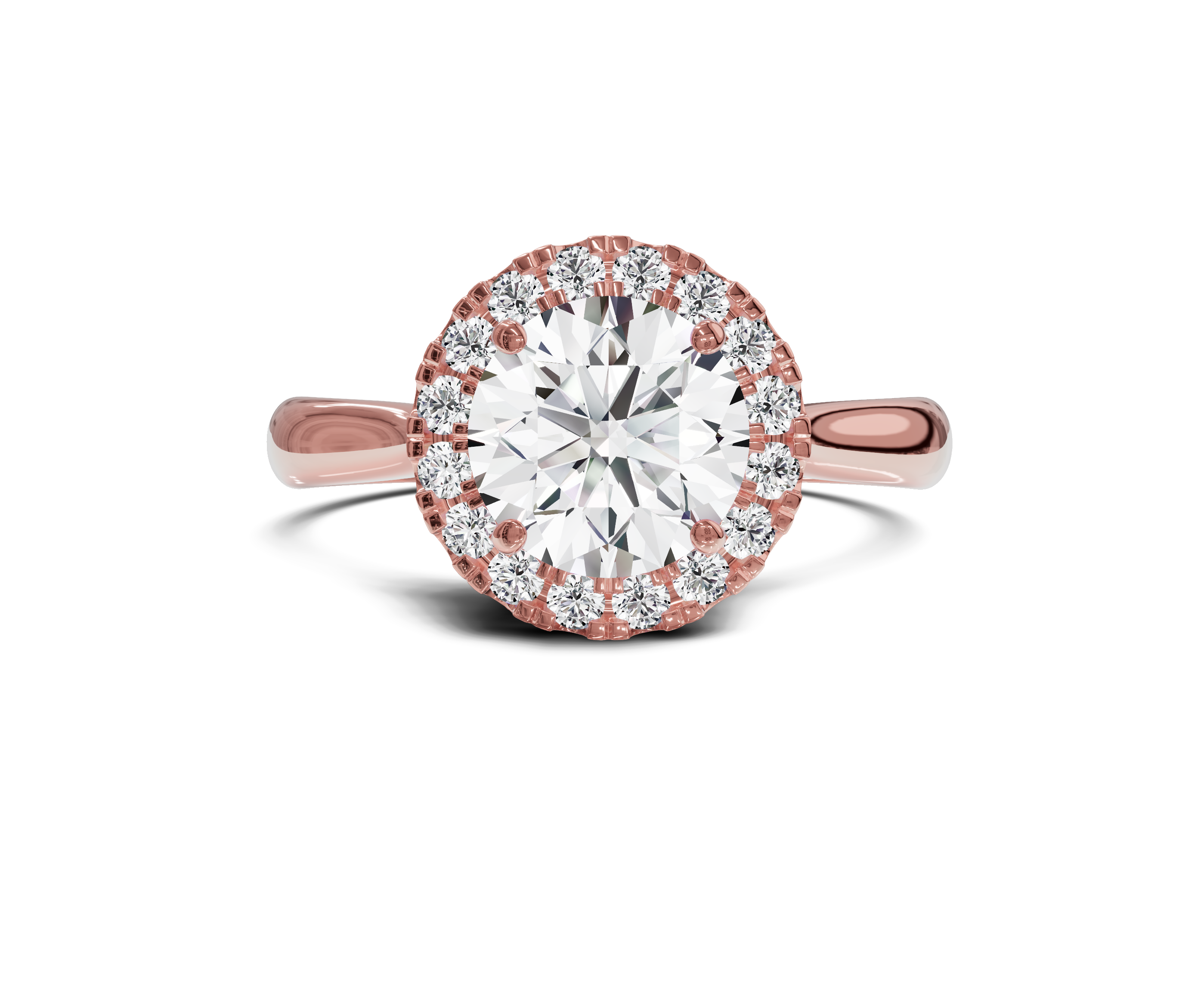 Perfect Engagement Ring Choice 1.30ct Round Halo Diamond Ring - Chicory Jewel