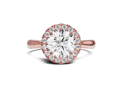 Perfect Engagement Ring Choice 1.30ct Round Halo Diamond Ring - Chicory Jewel