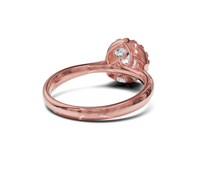 Perfect Engagement Ring Choice 1.30ct Round Halo Diamond Ring - Chicory Jewel