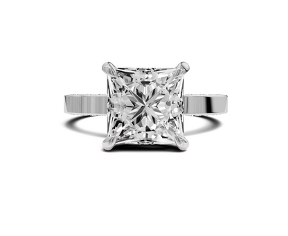 Classic princess cut diamond ring | Hidden Halo - Chicory Jewel