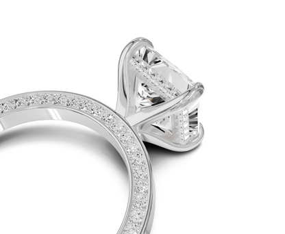 Classic princess cut diamond ring | Hidden Halo - Chicory Jewel