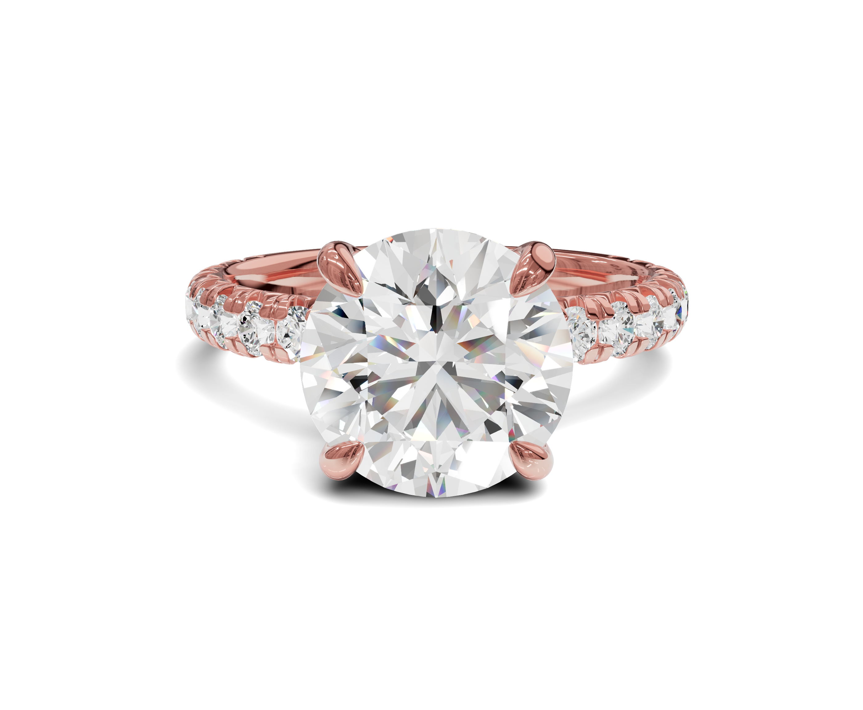 Luxurious Engagement Ring with Hidden Halo|2.50 ct|Round Cut - Chicory Jewel