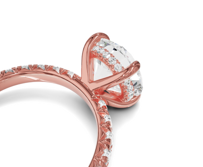 Luxurious Engagement Ring with Hidden Halo|2.50 ct|Round Cut - Chicory Jewel