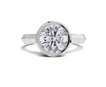 Classic Round cut engagement Ring | Solitaire |Chicory Jewel