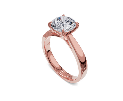 Elegant Round Cut Engagement Rings | Solitaire Diamond - Chicory Jewel