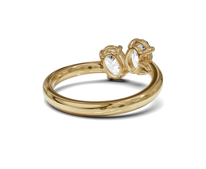 Oval Diamond Toi et Moi Engagement Ring - Chicory Jewel