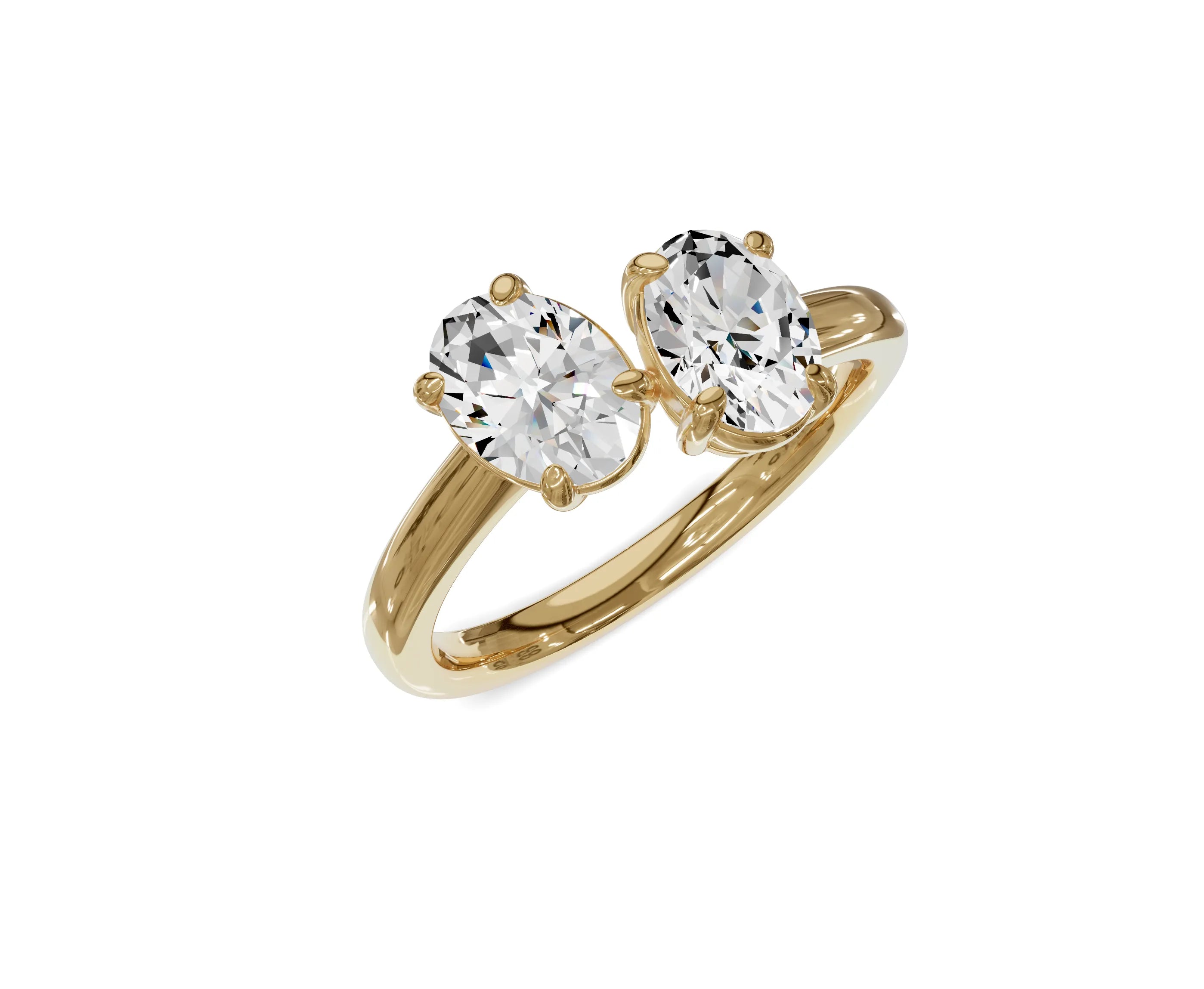 Oval Diamond Toi et Moi Engagement Ring - Chicory Jewel
