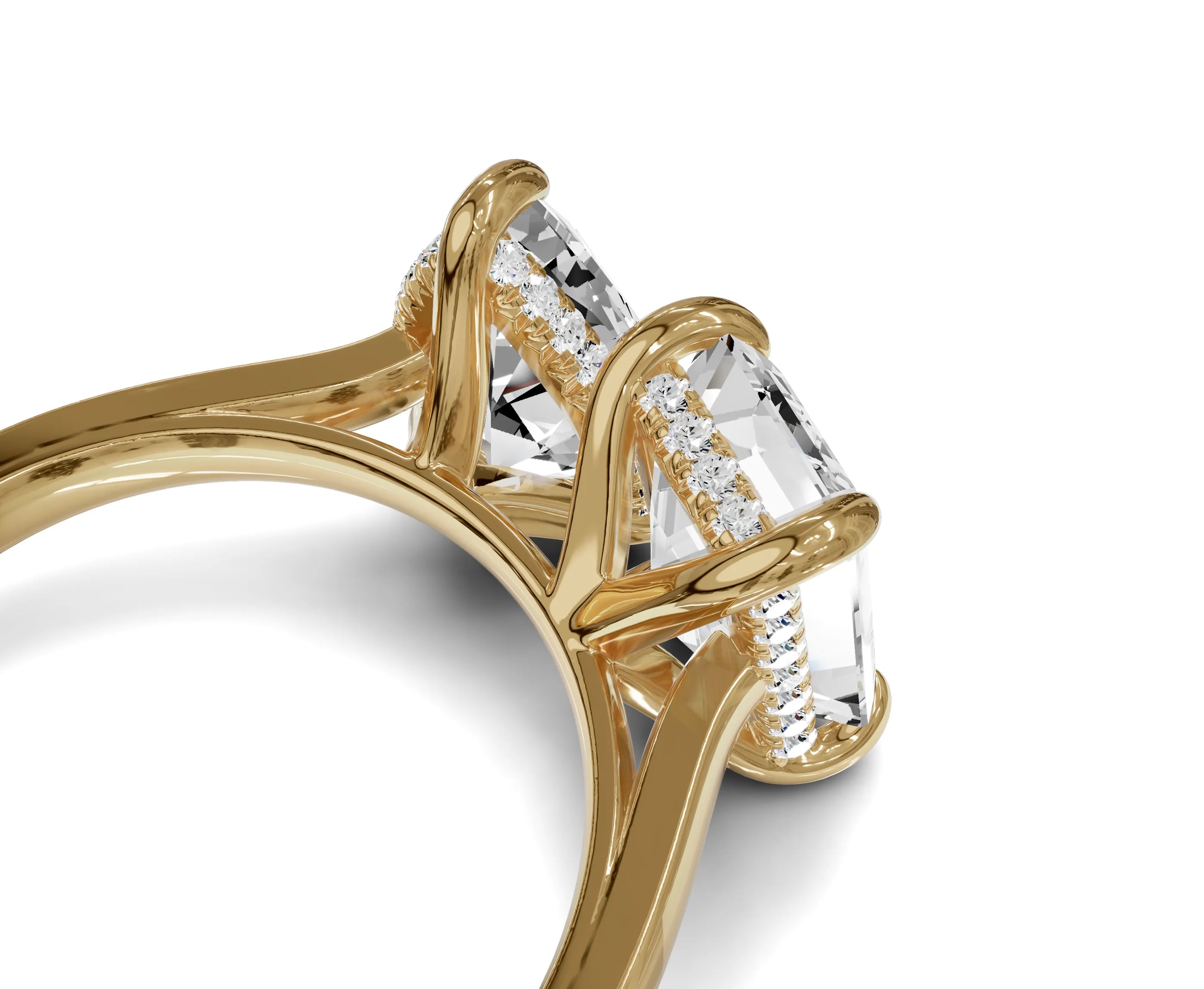 Pear & Emerald Toi et Moi Diamond Ring - Chicory Jewel