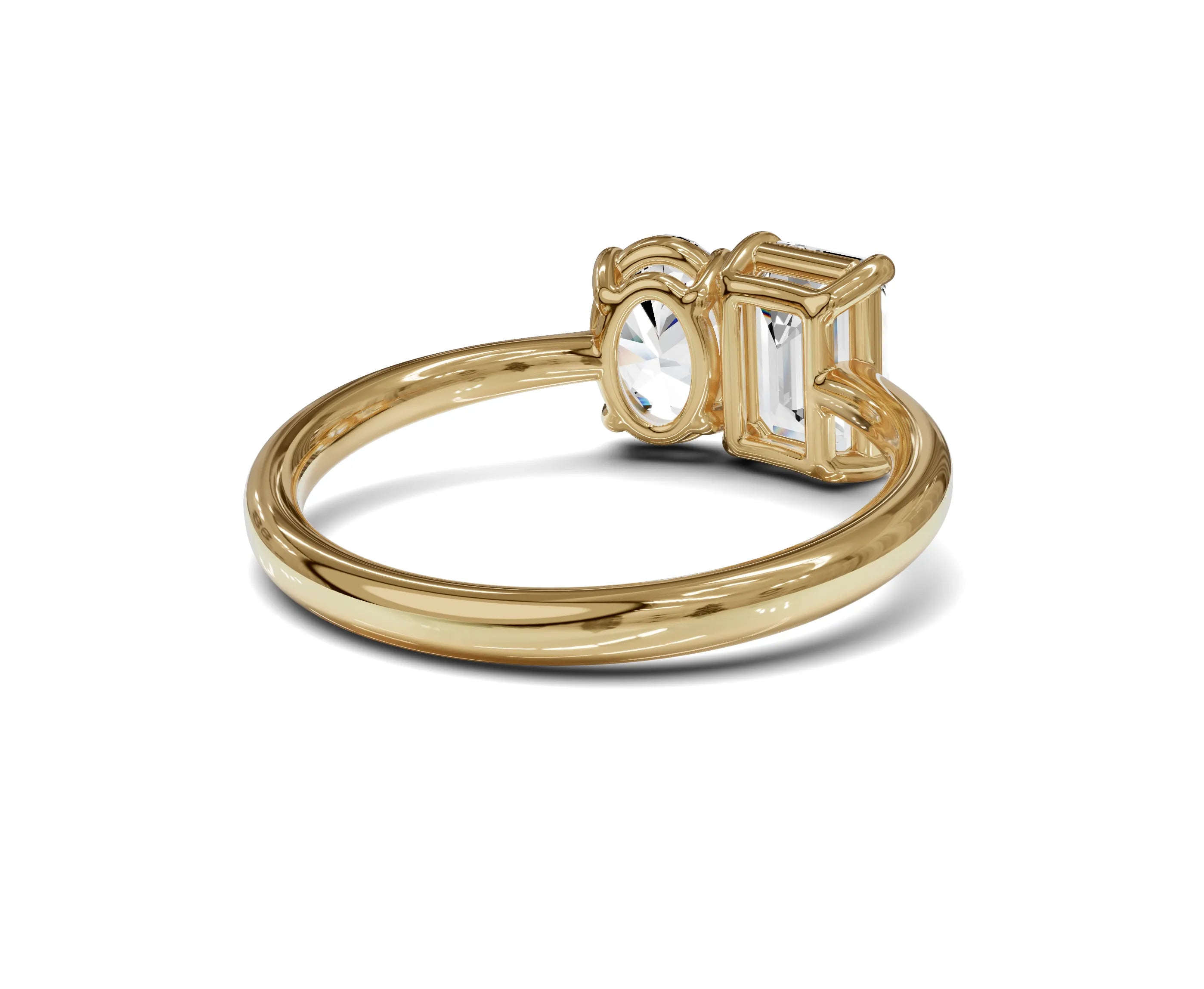 Oval & Emerald Cut Toi Et Moi Engagement Ring | 1.75ct Lab Grown - Chicory Jewel