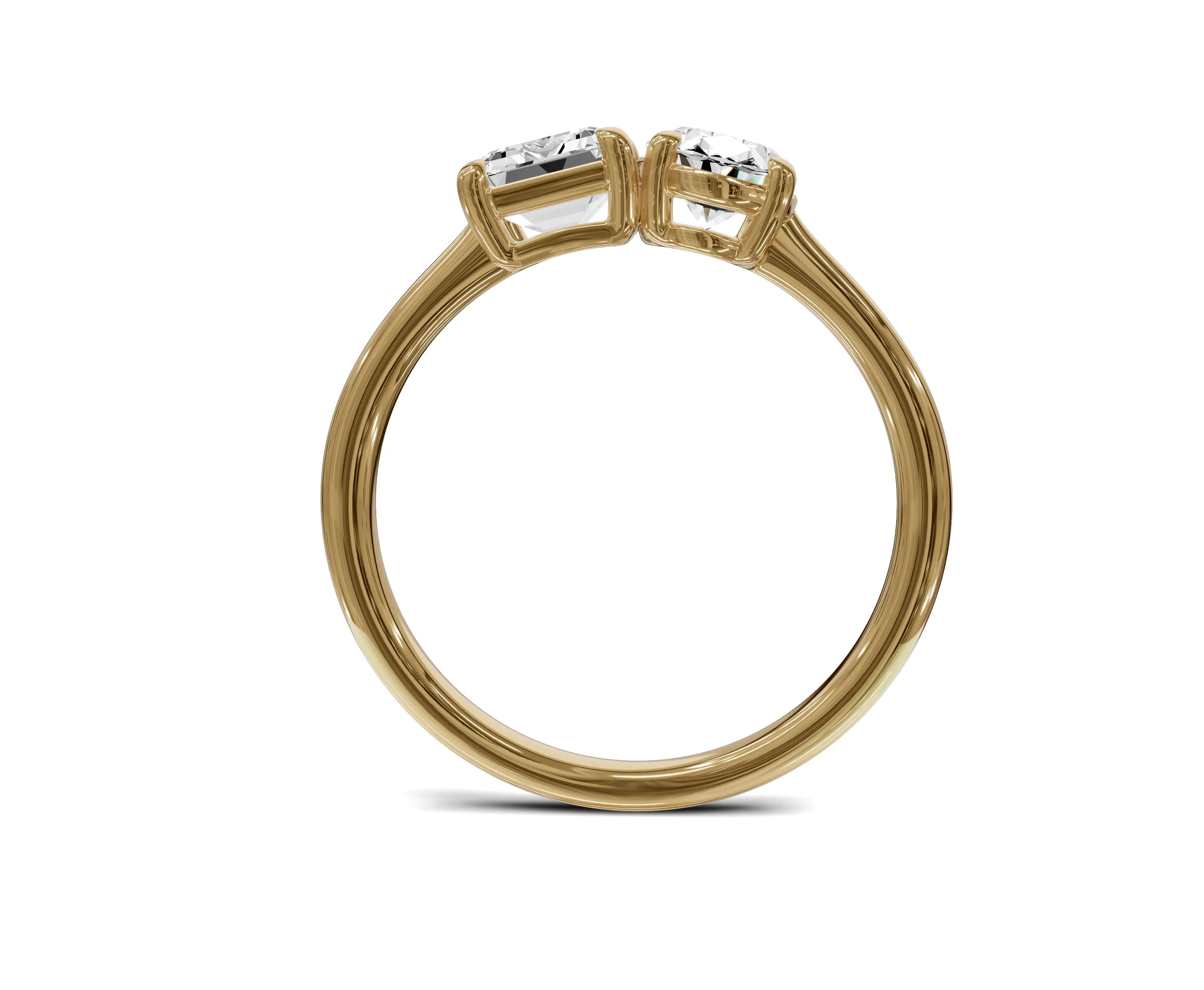 Oval & Emerald Cut Toi Et Moi Engagement Ring | 1.75ct Lab Grown - Chicory Jewel