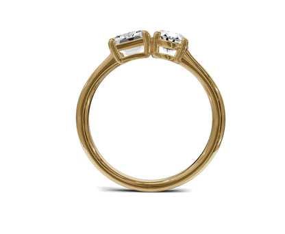 Oval & Emerald Cut Toi Et Moi Engagement Ring | 1.75ct Lab Grown - Chicory Jewel