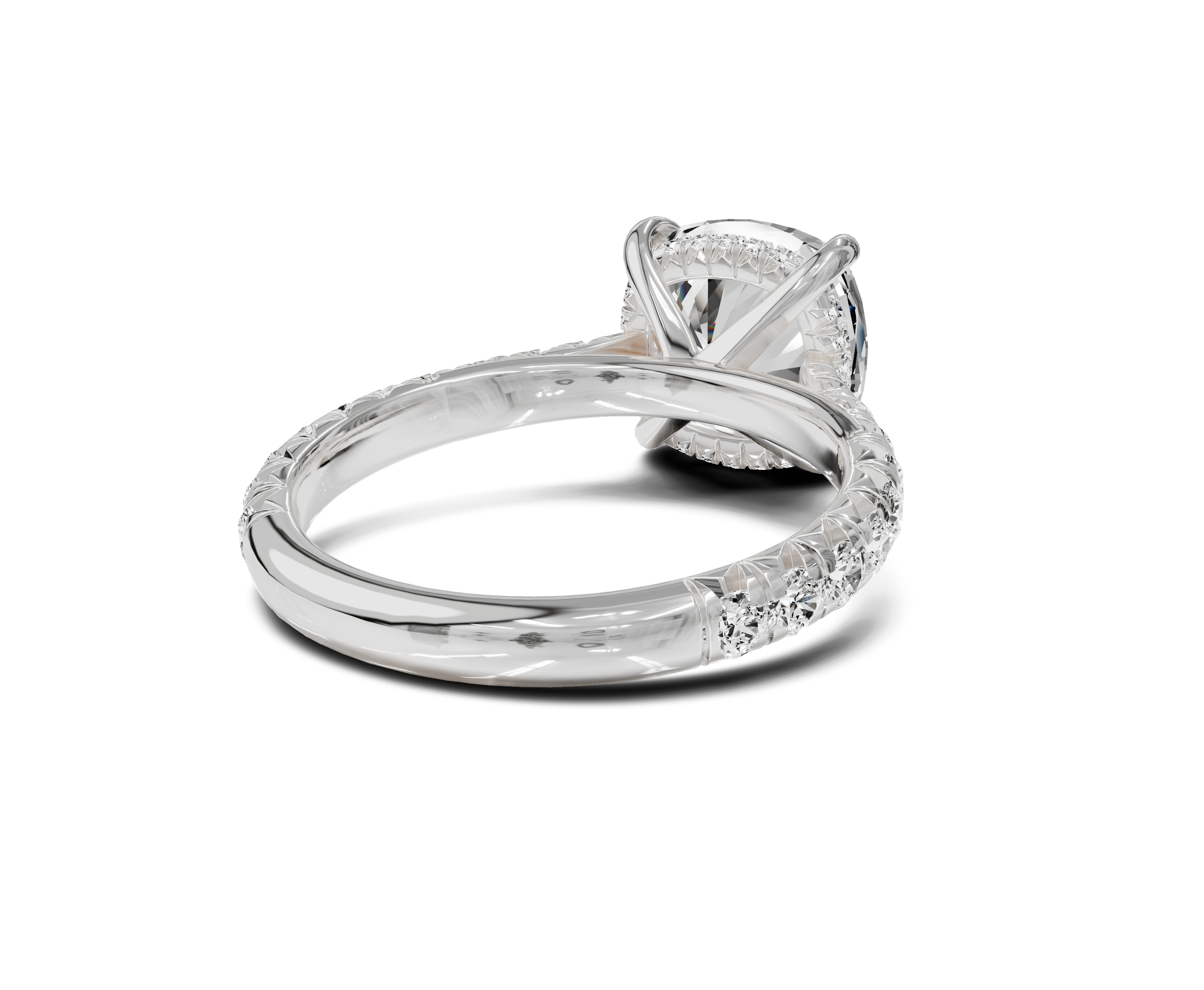 Brilliant Cushion Cut Engagement Rings | Hidden Halo, #metal-type_14k-white-gold