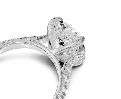 Brilliant Cushion Cut Engagement Rings | Hidden Halo, #metal-type_14k-white-gold