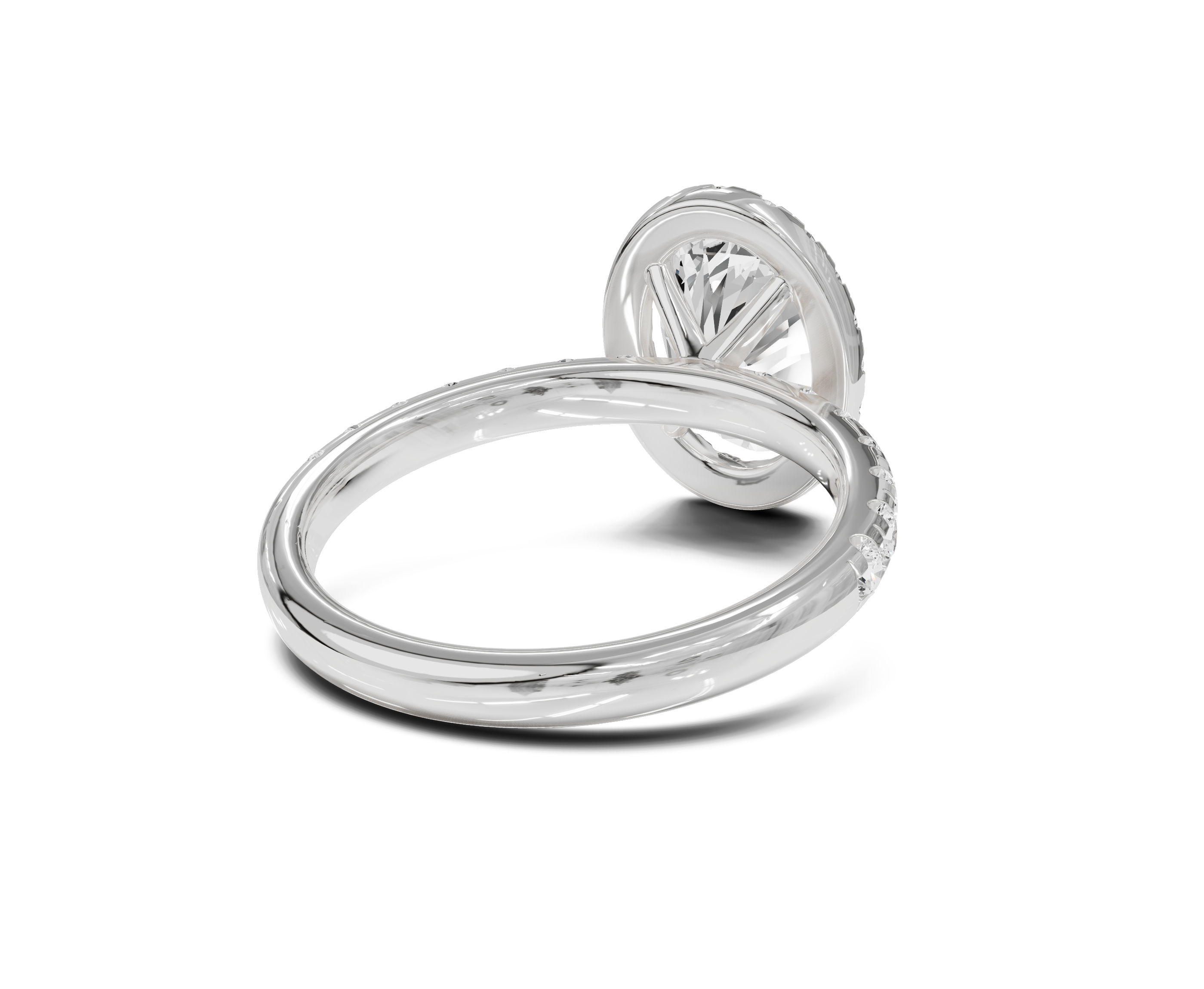 Oval cut engagement rings With Halo | Chicory Jewel