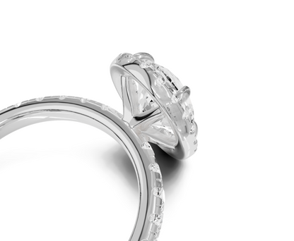 Oval cut engagement rings With Halo | Chicory Jewel