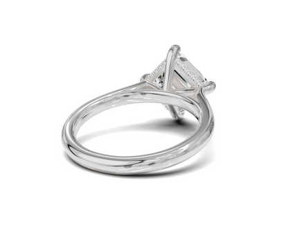 Asshcher Cut Engagement Rings With Hidden Halo
