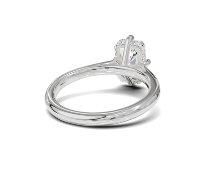 Radiants Cut Engagement Ring | White Gold