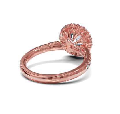 Luxury Round Diamond Halo & Side Stone Ring|3.70ct - Chicory Jewel