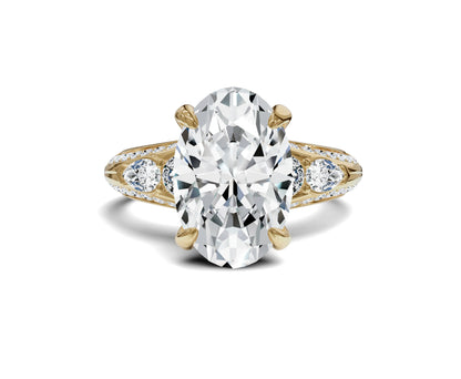 Buy Classic Oval Diamond Ring with Side Stones