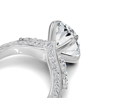 Buy Classic Oval Diamond Ring with Side Stones