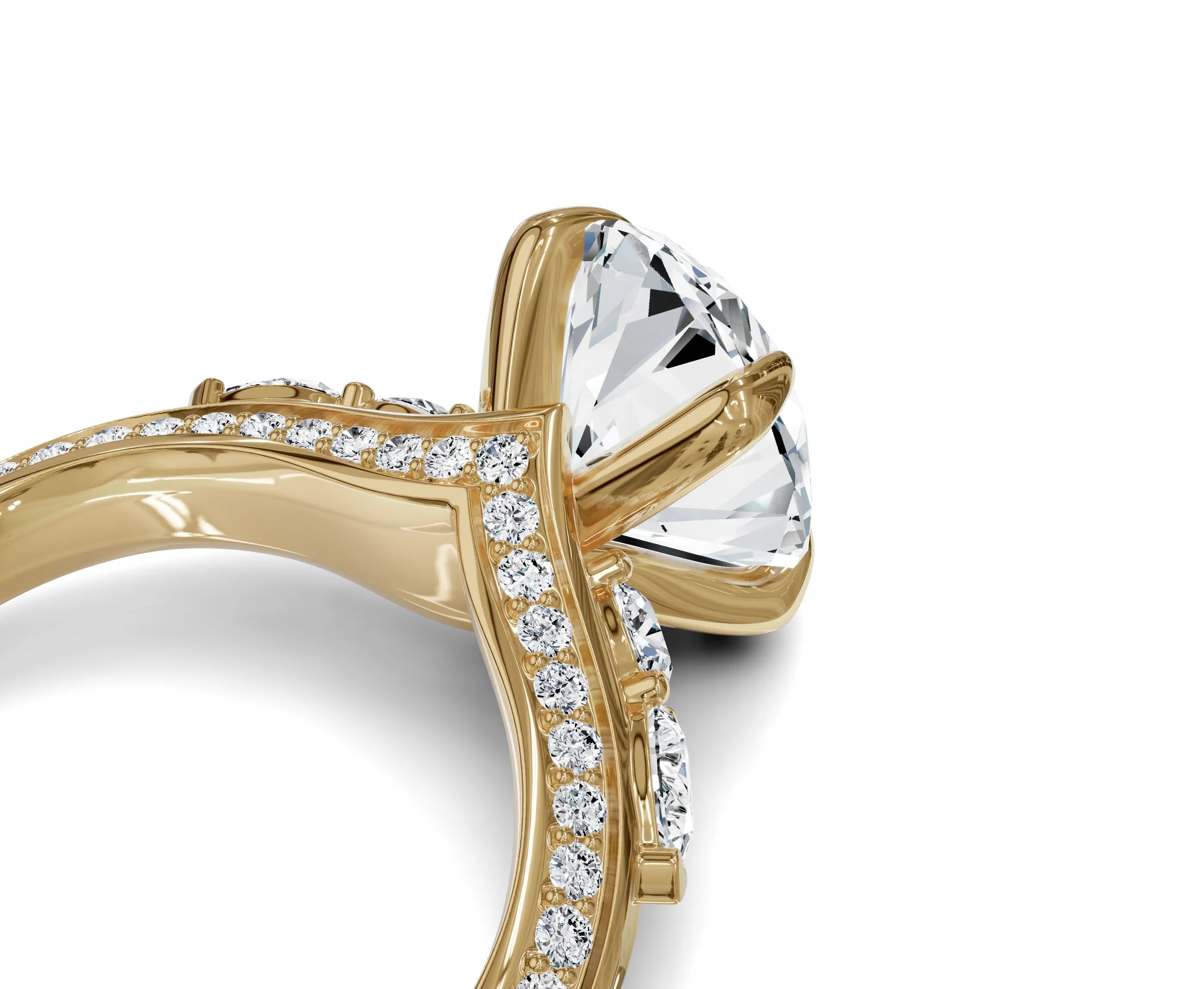 Buy Classic Oval Diamond Ring with Side Stones