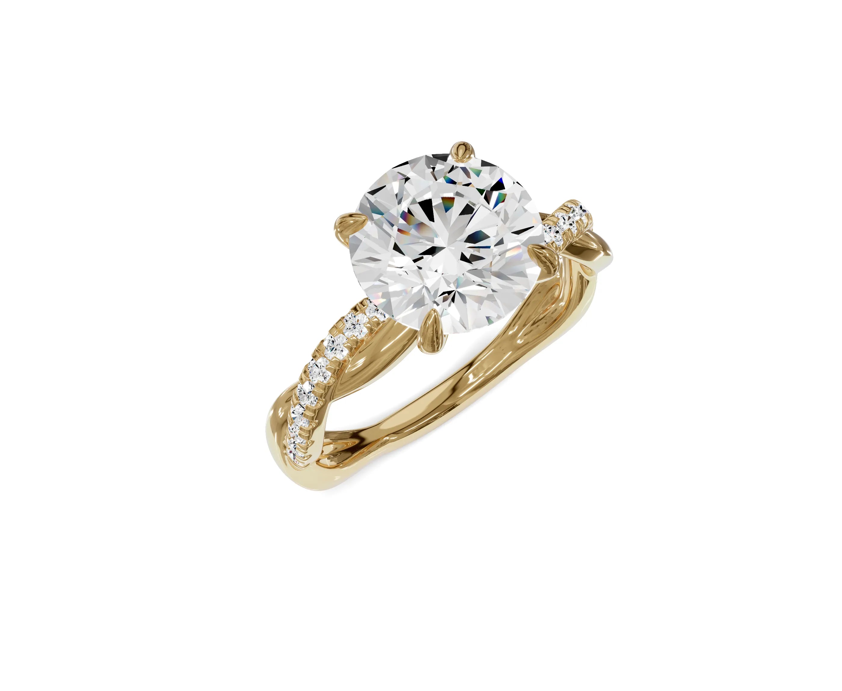 Twist Amor Cushion Diamond Ring 3.25 Ct - Chicory Jewel