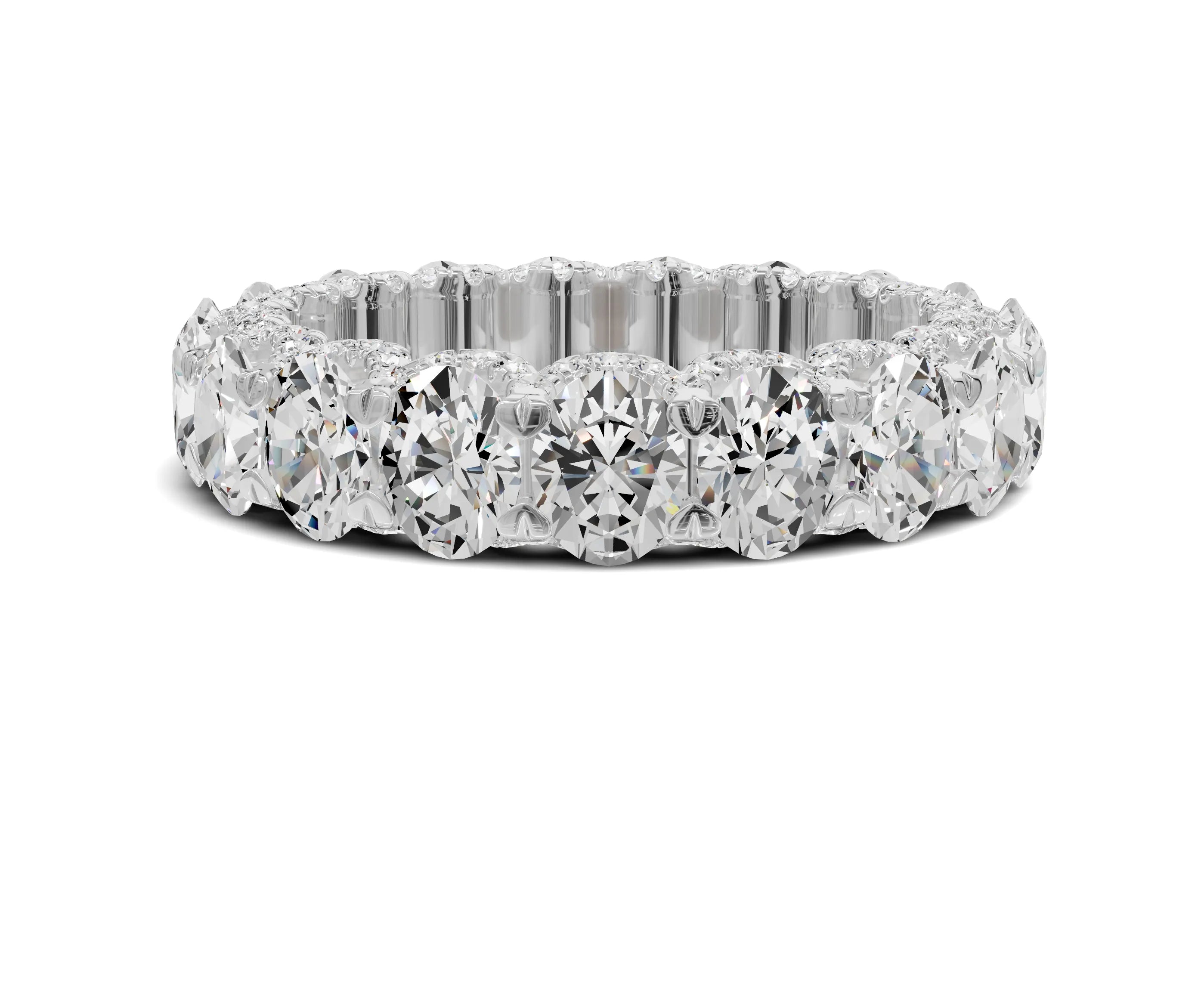 Oval Diamond Eternity Band 4.50ct Wedding Band - Chicory Jewel
