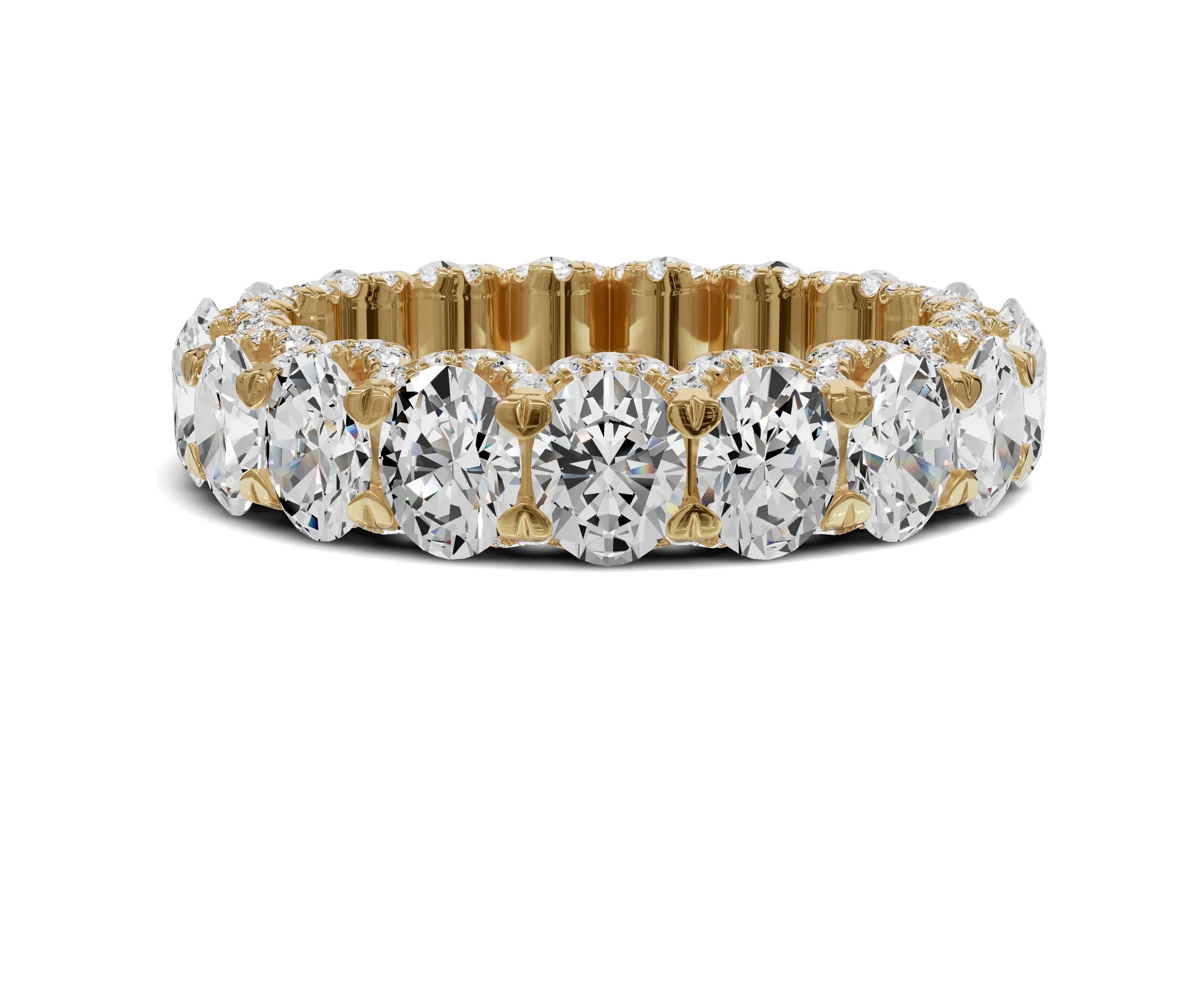 Oval Diamond Eternity Band 4.50ct Wedding Band - Chicory Jewel