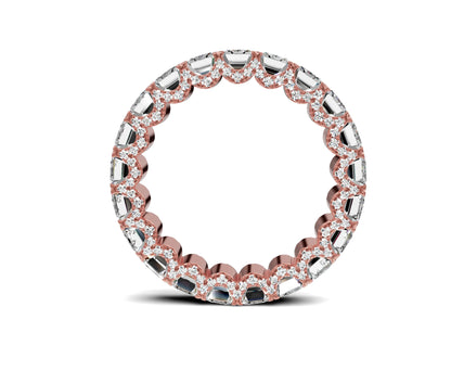 Emerald Diamond Eternity Band 4.50ct Wedding Band - Chicory Jewel