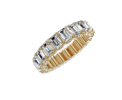 Emerald Diamond Eternity Band 4.50ct Wedding Band - Chicory Jewel