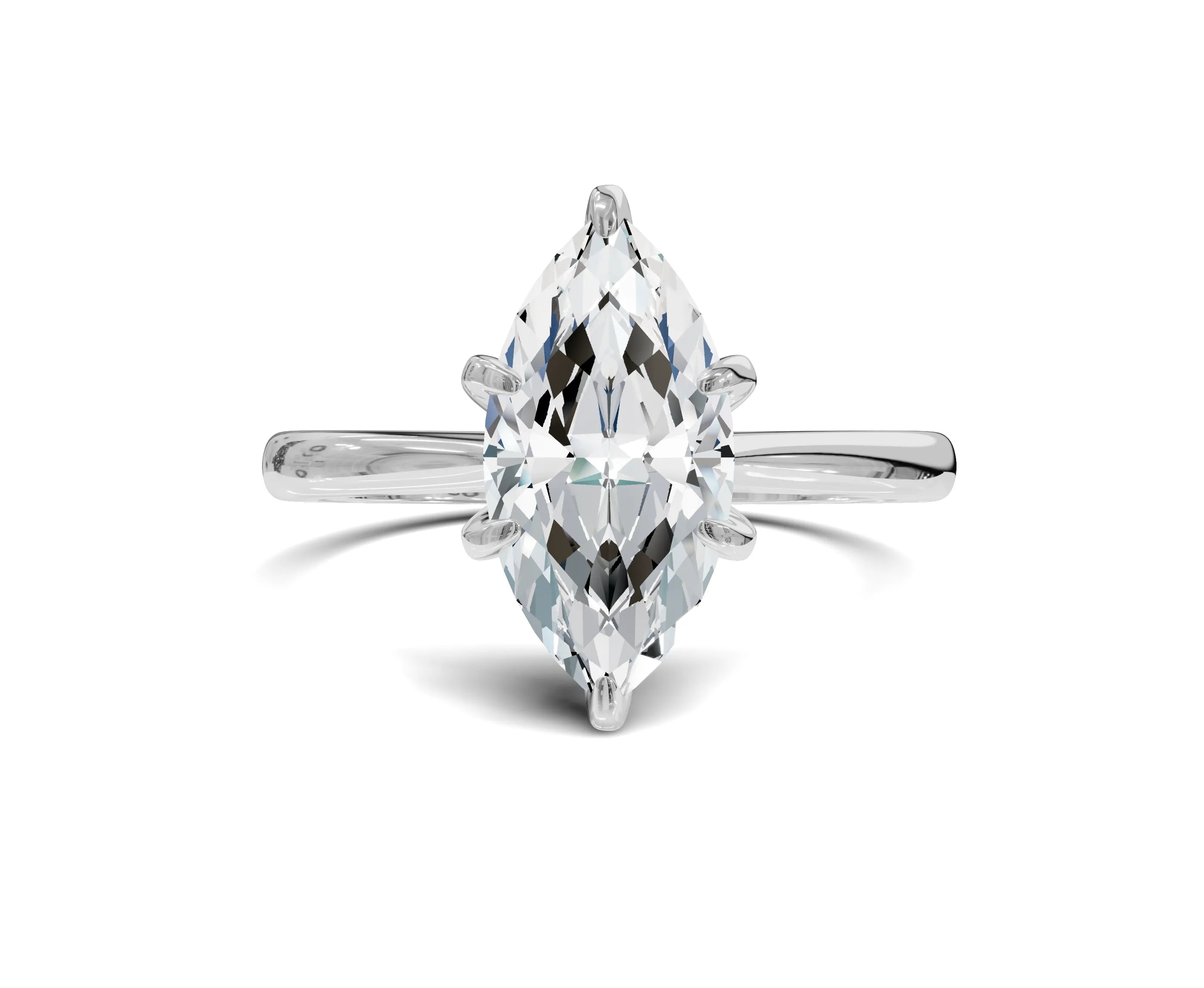 Marquise cut Solitaire Engagement Rings - Chicory Jewel