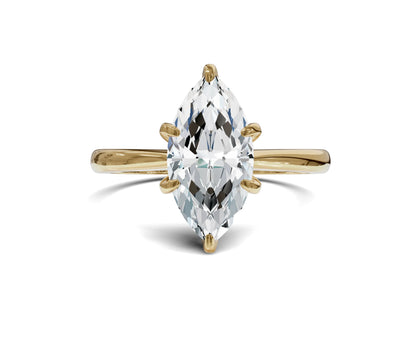 Marquise cut Solitaire Engagement Rings - Chicory Jewel