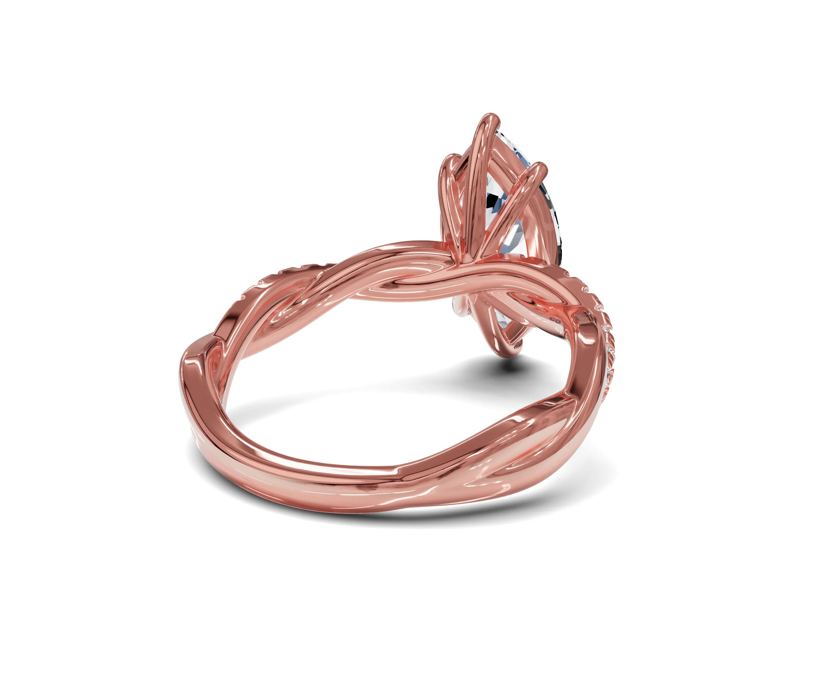 Marquise cut engagement rings | Twisted Shank