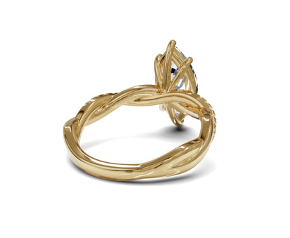 Marquise cut engagement rings | Twisted Shank