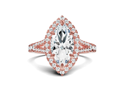 Shop Marquise Diamond Engagement Ring | Side Stone - Chicory Jewel