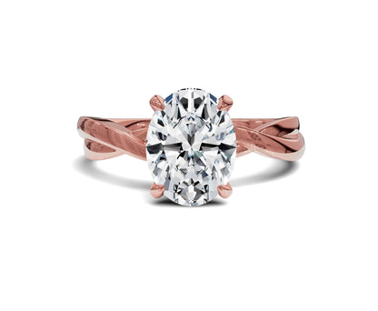 Oval diamond engagement rings | Twisted Shank | Chicory Jewel